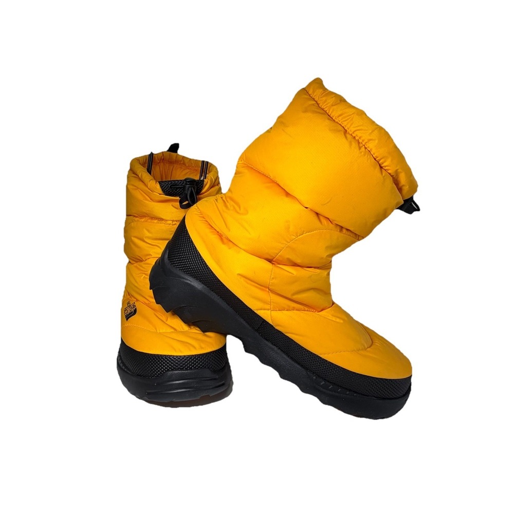The‎ North Face 700 Yellow Puffer Quilted Goose Down Winter Snow Boots Unisex - Picture 4 of 7